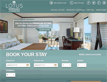 Tablet Screenshot of lotushonoluluhotel.com